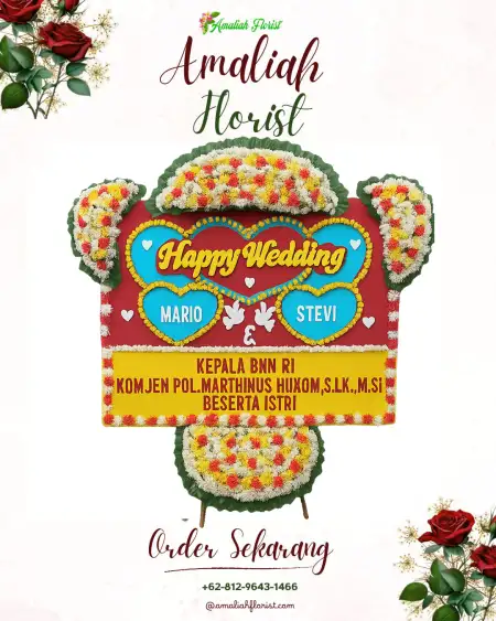 Papan Bunga Pernikahan Mustokoharjo